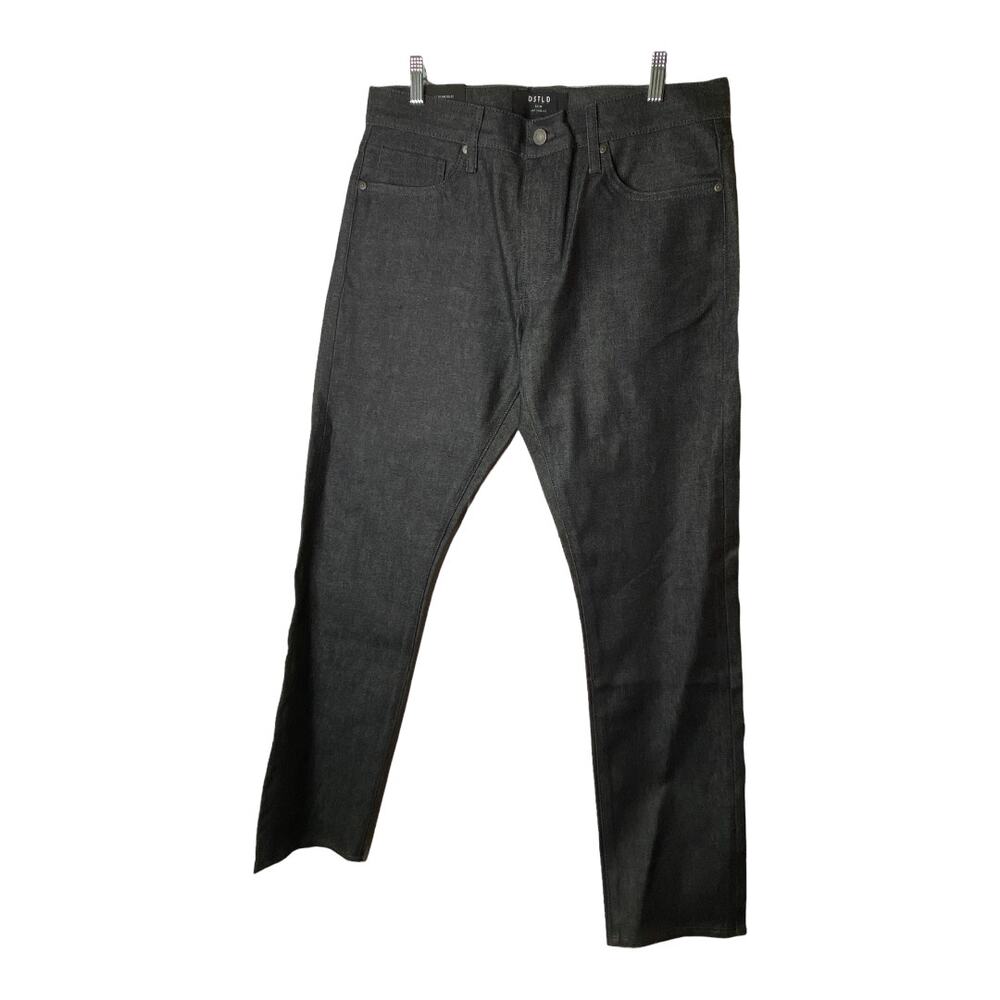 DSTLD BLACK Slim Fit Button-Fly Straight Leg Jeans Men's Size 33 x 32  New Gift